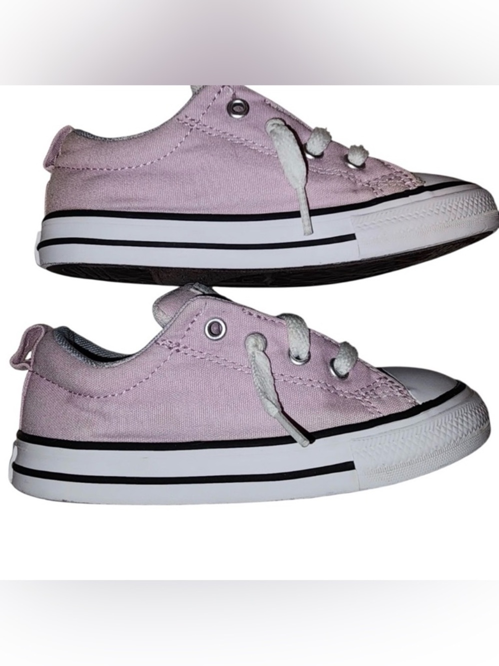 Converse Pink Sneakers Kids 9 Toddler Low Top Lace Up Casual Shoes - Picture 4 of 12